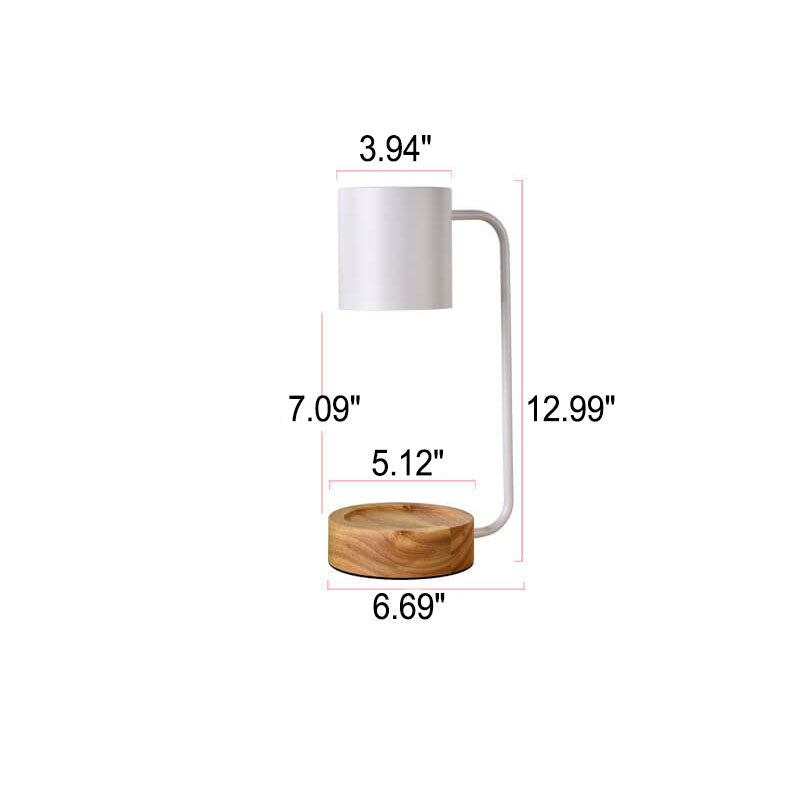 Dimmable Japanese Minimalist Wood Table Lamp with Melting Wax Design-Lighting > Table Lamps-casanuva-casanuva