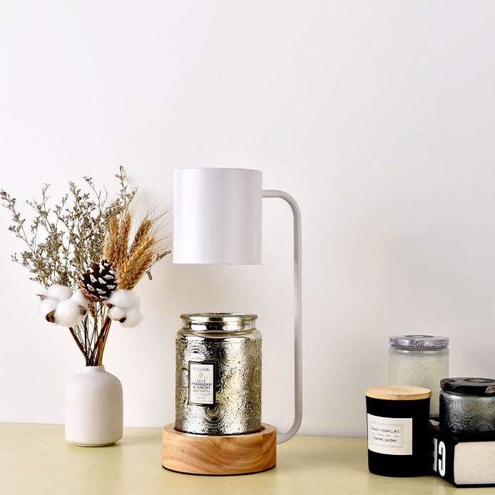 Dimmable Japanese Minimalist Wood Table Lamp with Melting Wax Design-Lighting > Table Lamps-casanuva-casanuva