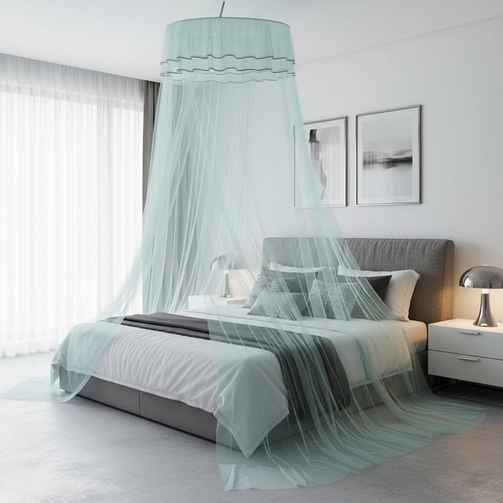 Dome Mosquito Net with Glowing Butterfly Decoration-Bedding & Bath > Bedding Sets-casanuva-Blue-65 cm-casanuva