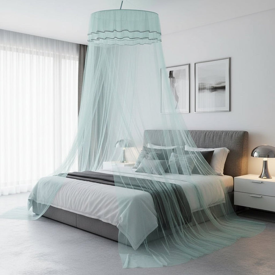 Dome Mosquito Net with Glowing Butterfly Decoration-Bedding & Bath > Bedding Sets-casanuva-Blue-65 cm-casanuva