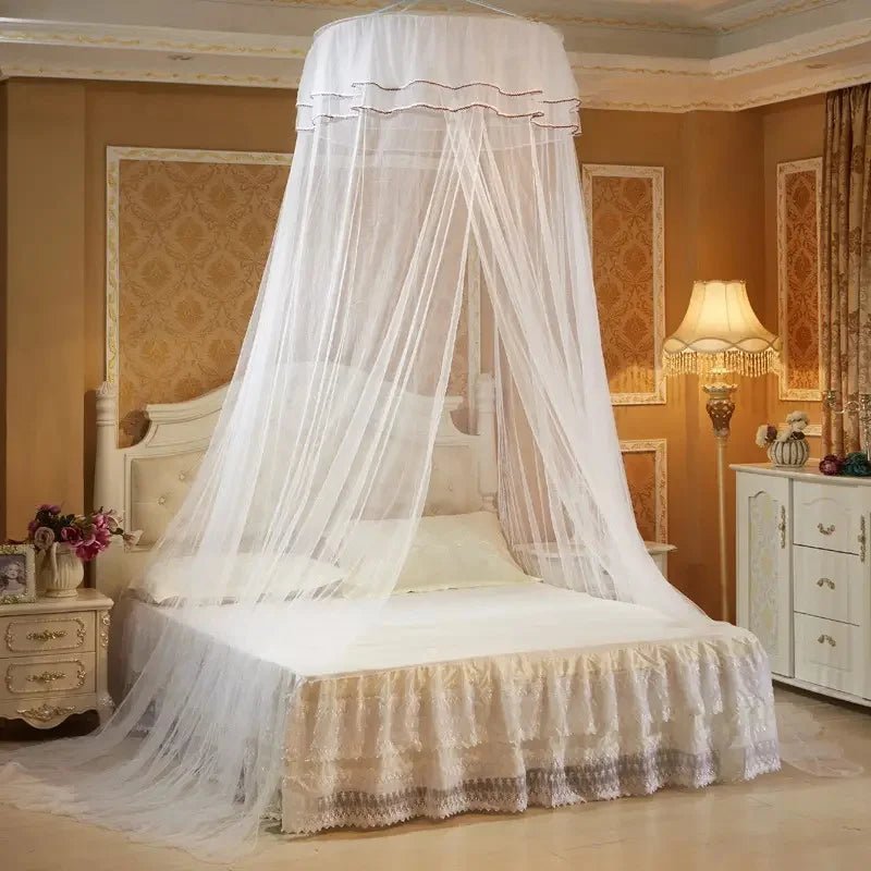 Dome Mosquito Net with Glowing Butterfly Decoration-Bedding & Bath > Bedding Sets-casanuva-White-65 cm-casanuva