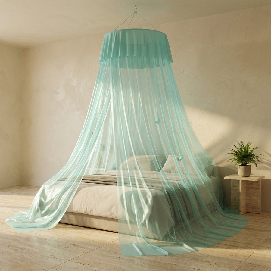 Dome Mosquito Net with Glowing Butterfly Decoration-Bedding & Bath > Bedding Sets-casanuva-casanuva