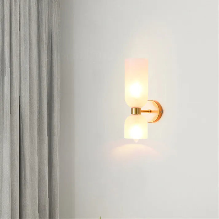 DualBeam LED wall light with double glass head for modern hallways-Lighting > Wall Lights-casanuva-casanuva