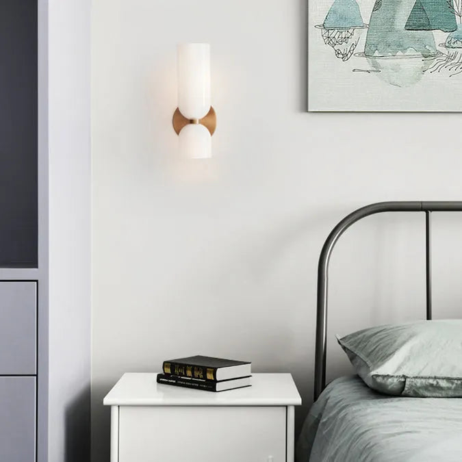 DualBeam LED wall light with double glass head for modern hallways-Lighting > Wall Lights-casanuva-casanuva