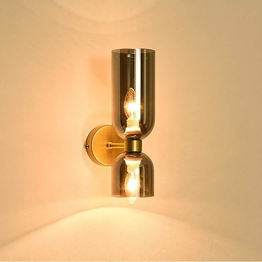 DualBeam LED wall light with double glass head for modern hallways-Lighting > Wall Lights-casanuva-casanuva