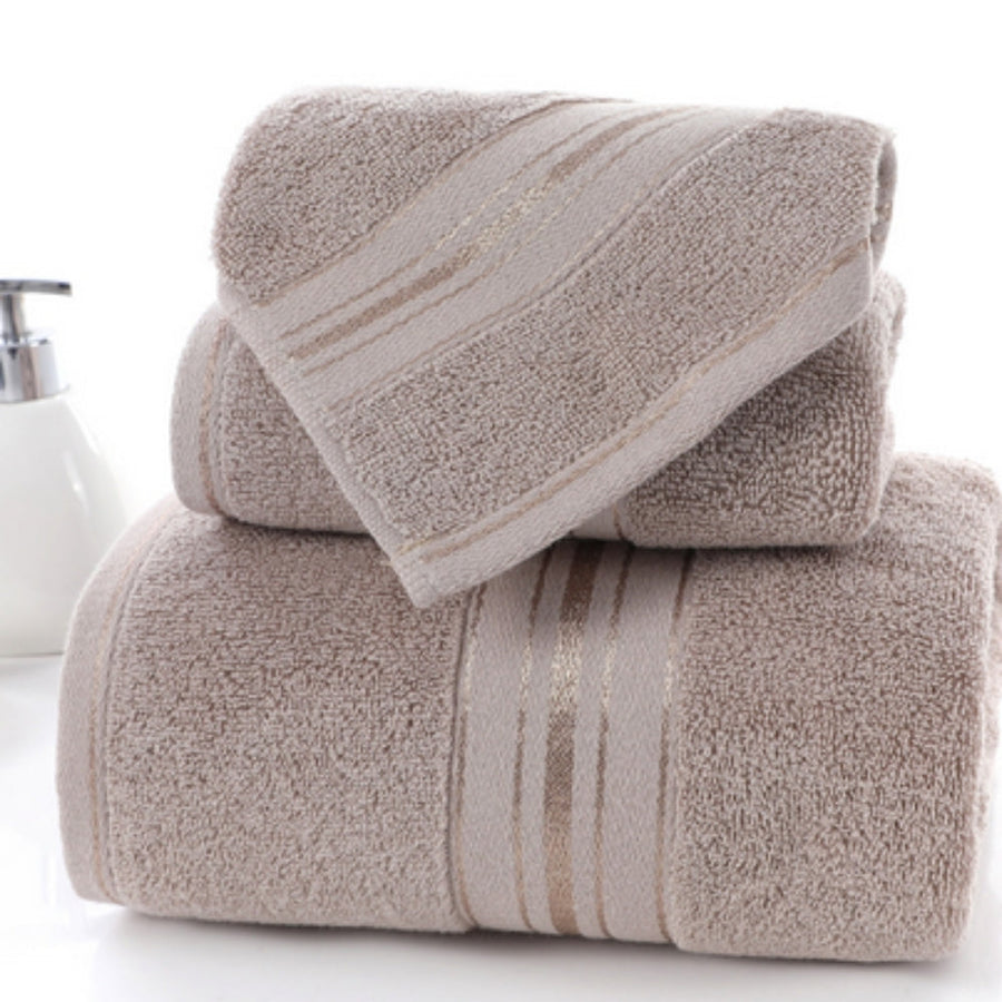 Egyptian Cotton Towel Set Soft Absorbent Bath Towels-Bedding & Bath > Bath Towels-casanuva-Tuscan Tan-3 Piece Towel Set-casanuva