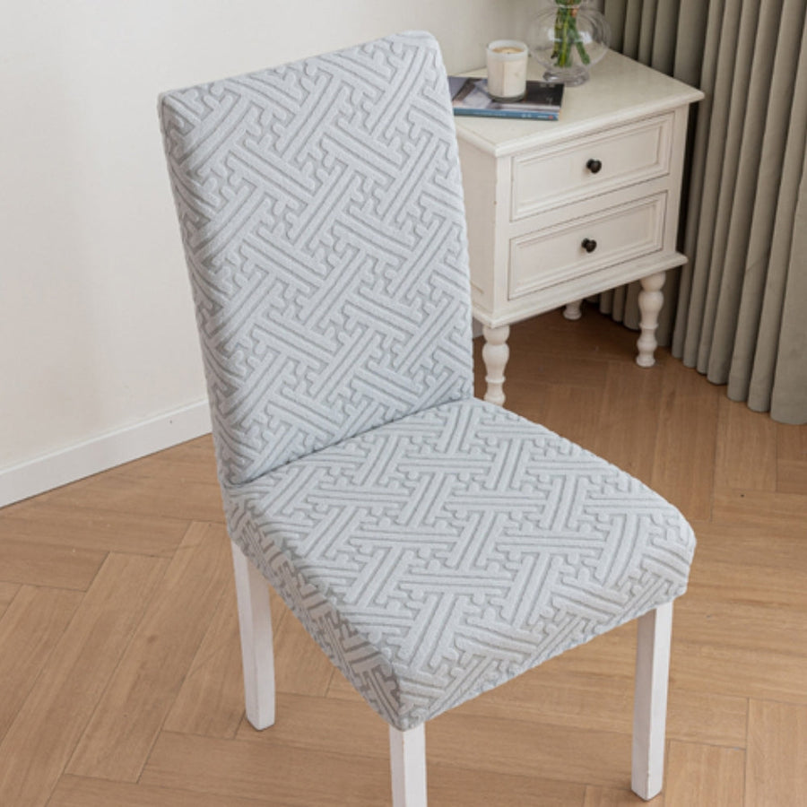 Elastic Lattice Dining Chair Cover-Covers & Textiles > Chair Covers-casanuva-Silver Haze-casanuva