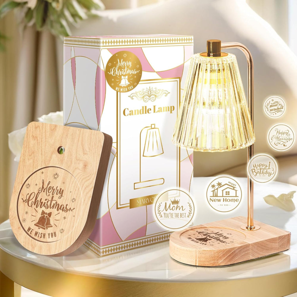 Electric Candle Warmer Table Lamp with Dimmer and Timer-Lighting > Table Lamps-casanuva-casanuva