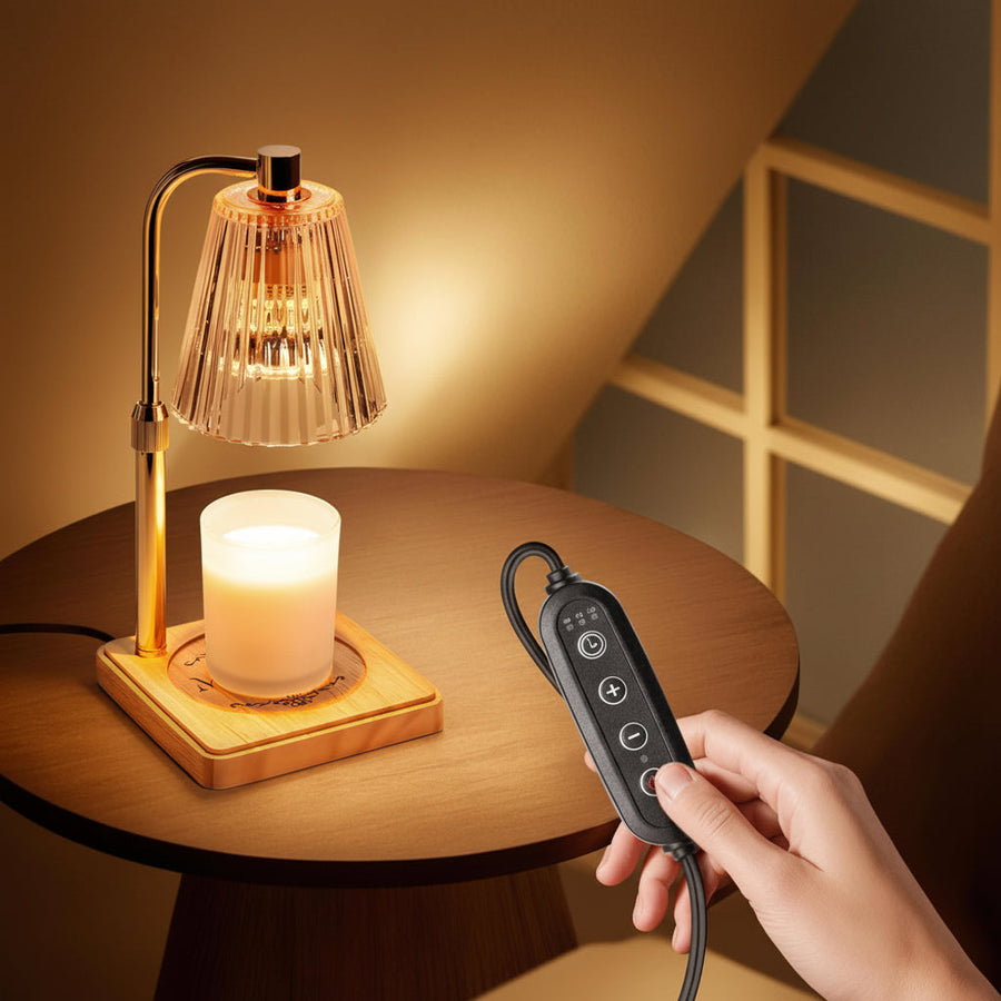 Electric Candle Warmer Table Lamp with Dimmer and Timer-Lighting > Table Lamps-casanuva-casanuva