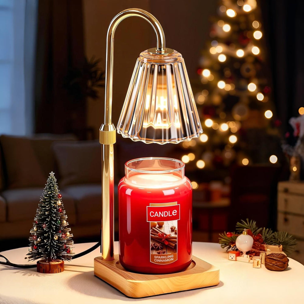 Electric Candle Warmer Table Lamp with Dimmer and Timer-Lighting > Table Lamps-casanuva-casanuva