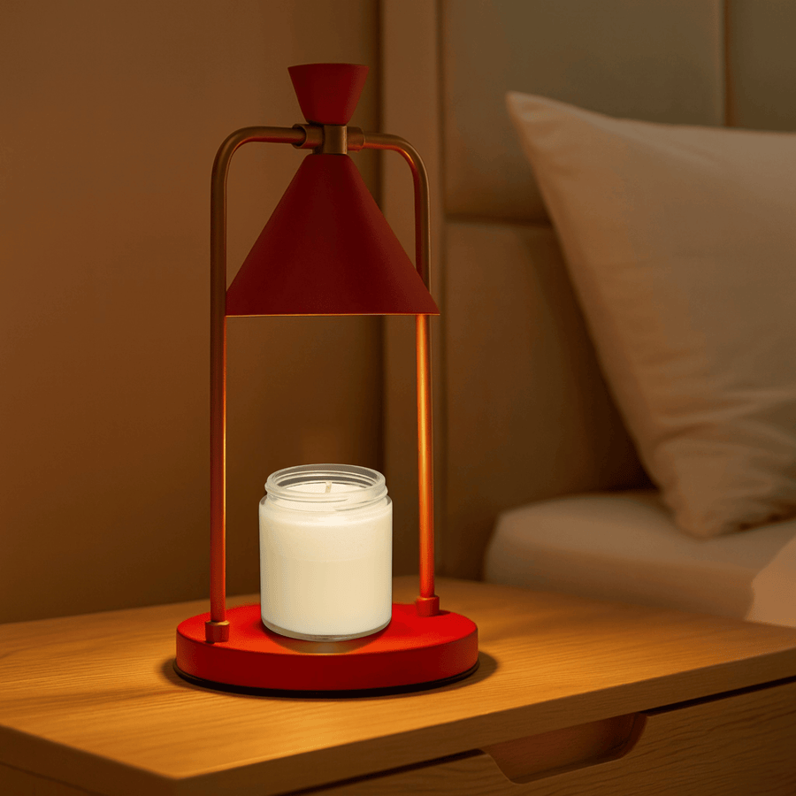 Electric Candle Warmer with Glass Holder-Home Decor > Decorative Accessories-casanuva-Red-17x32cm-casanuva