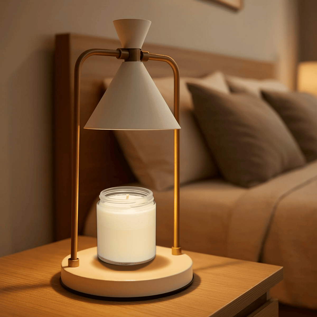 Electric Candle Warmer with Glass Holder-Home Decor > Decorative Accessories-casanuva-White-17x32cm-casanuva