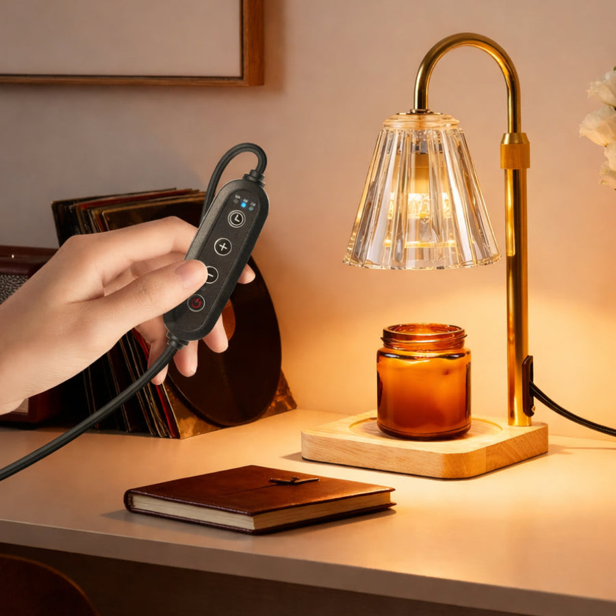 Electric Dimmable Candle Warmer with Timer Decorative Lamp-Home Decor > Decorative Accessories-casanuva-casanuva