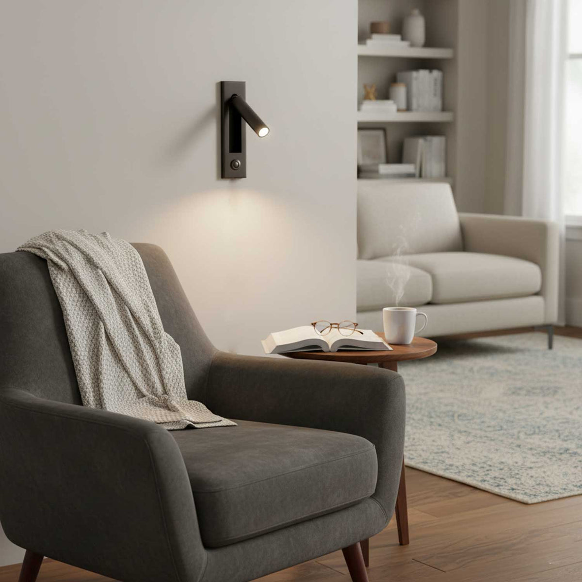 Embedded Bedside Light Fixture-Lighting > Table Lamps-casanuva-casanuva
