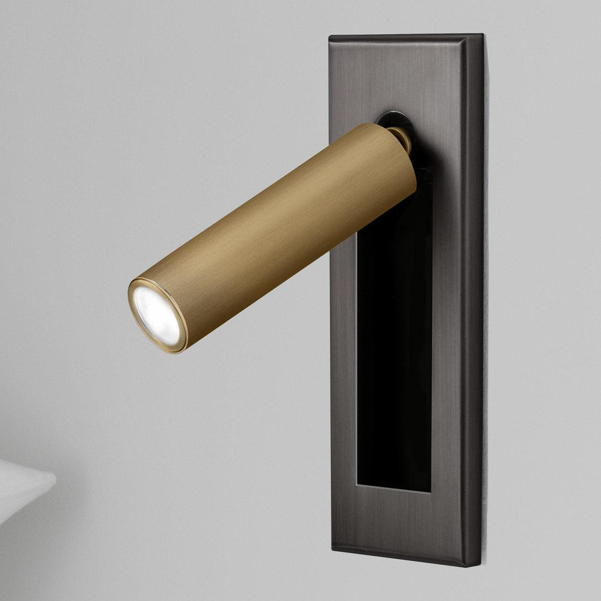 Embedded Bedside Light Fixture-Lighting > Table Lamps-casanuva-5x5cm-Matt Black+Copper-Warm Light-casanuva