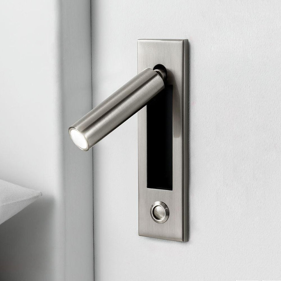 Embedded Bedside Light Fixture-Lighting > Table Lamps-casanuva-5x8cm-Nickel-Warm Light-casanuva