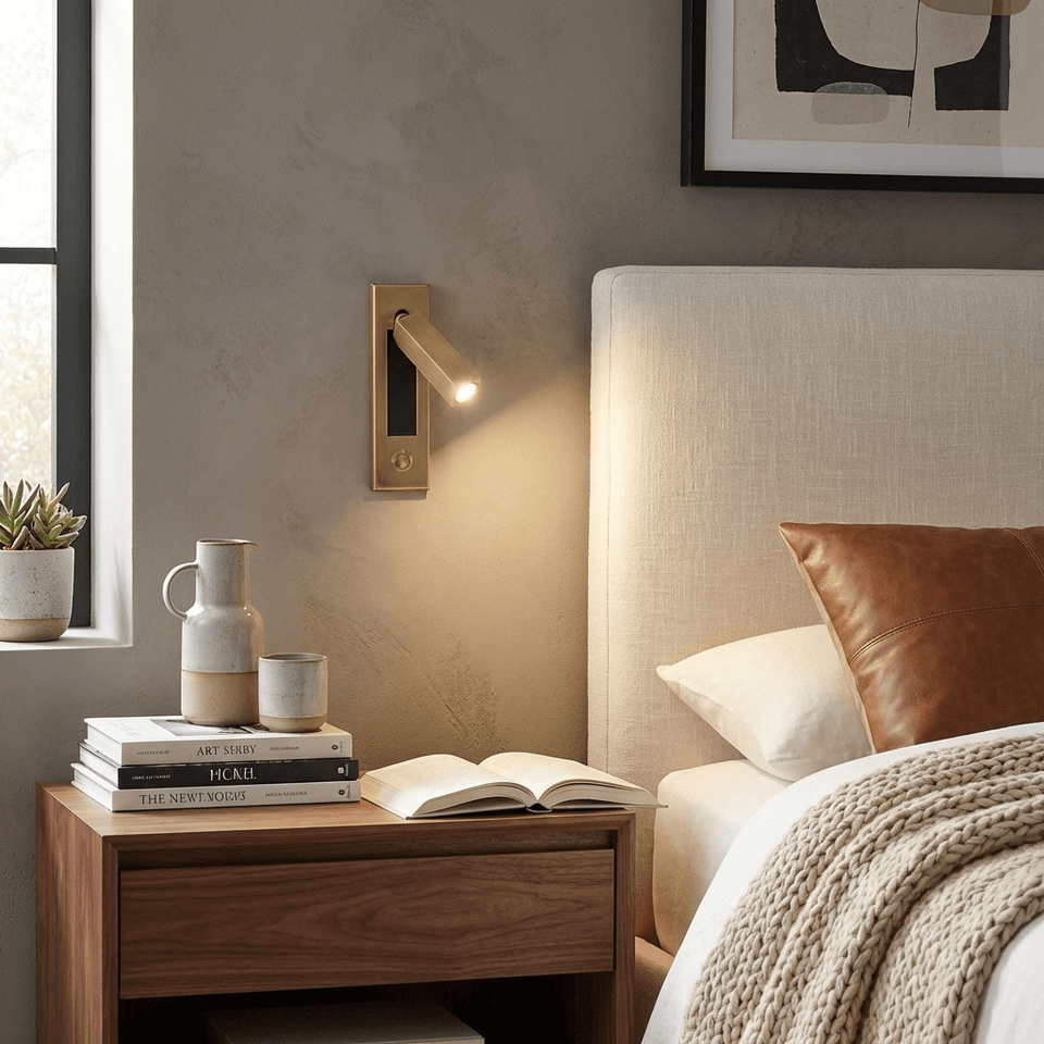 Embedded Bedside Light Fixture-Lighting > Table Lamps-casanuva-casanuva