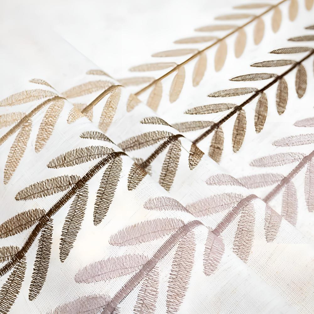 Embroidered Tablecloth with Elegant Leaf Design-Covers & Textiles > Table Cloths-casanuva-casanuva