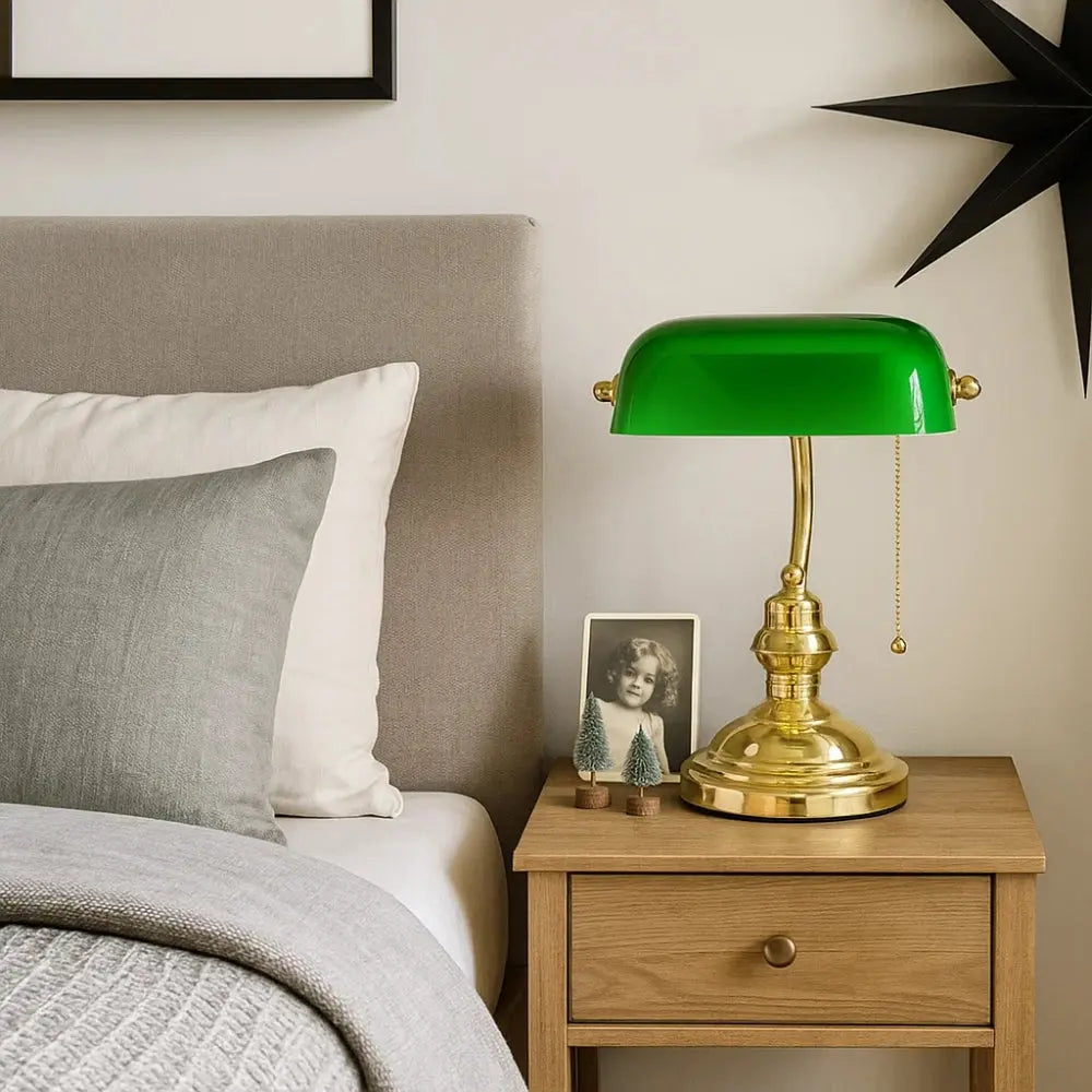 Emerald Desk Lamp with Luxurious Atmosphere-Lighting > Table Lamps-casanuva-casanuva