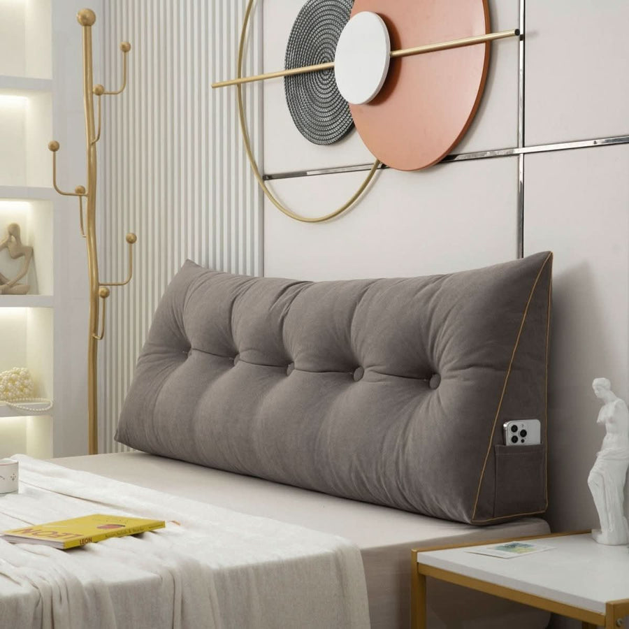Ergonomic Wedge Cushion with Back Support-Bedding & Bath > Pillowcases-casanuva-Anthracite-Small - 100x50x20cm-casanuva