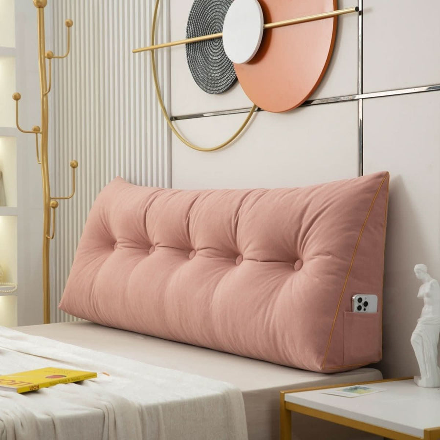 Ergonomic Wedge Cushion with Back Support-Bedding & Bath > Pillowcases-casanuva-Pink-Small - 100x50x20cm-casanuva