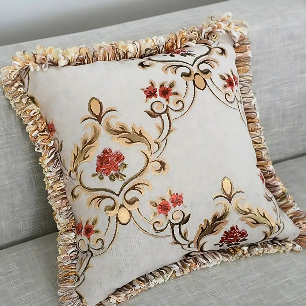 European Style Cushion Cover-Covers & Textiles > Cushion Covers-casanuva-Beige Blossom-14"x14"-casanuva