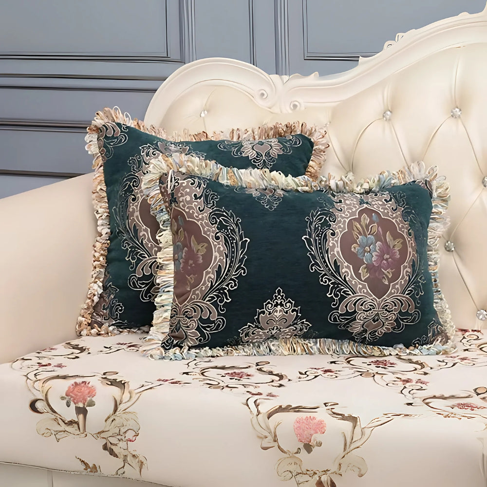 European Style Cushion Cover-Covers & Textiles > Cushion Covers-casanuva-Emerald Tapestry-14"x14"-casanuva