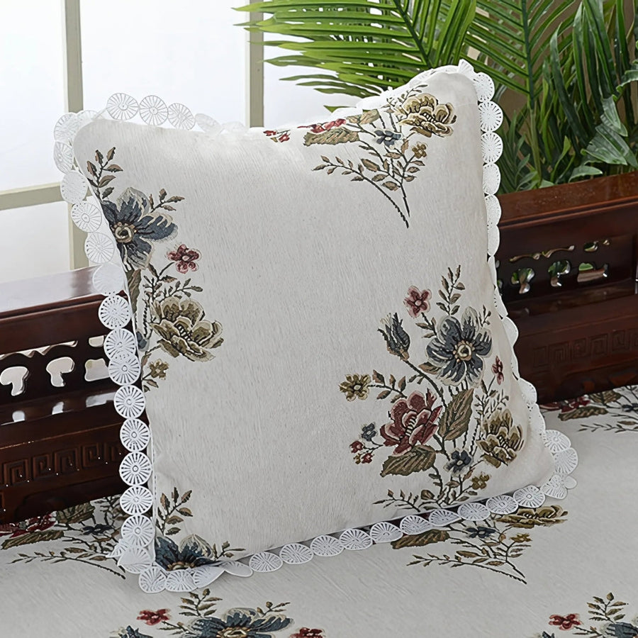 European Style Cushion Cover-Covers & Textiles > Cushion Covers-casanuva-Vintage Ivory-14"x14"-casanuva