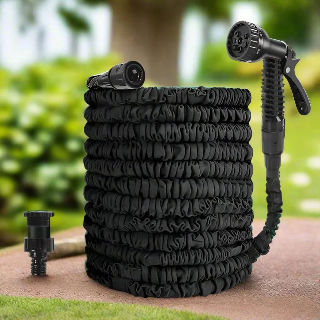 Expandable High Pressure Garden and Car Wash Hose-Home Decor > Decorative Accessories-casanuva-Black-25ft-casanuva