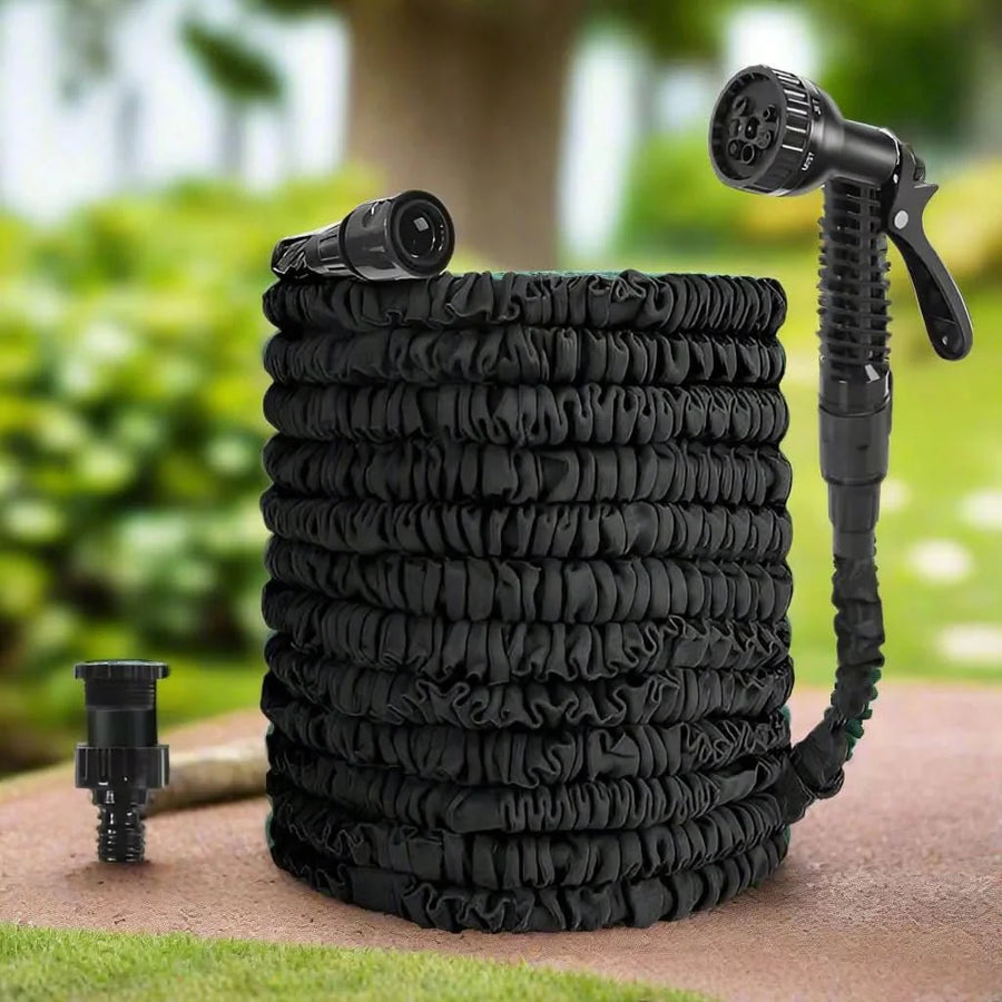 Expandable High Pressure Garden and Car Wash Hose-Home Decor > Decorative Accessories-casanuva-Black-25ft-casanuva