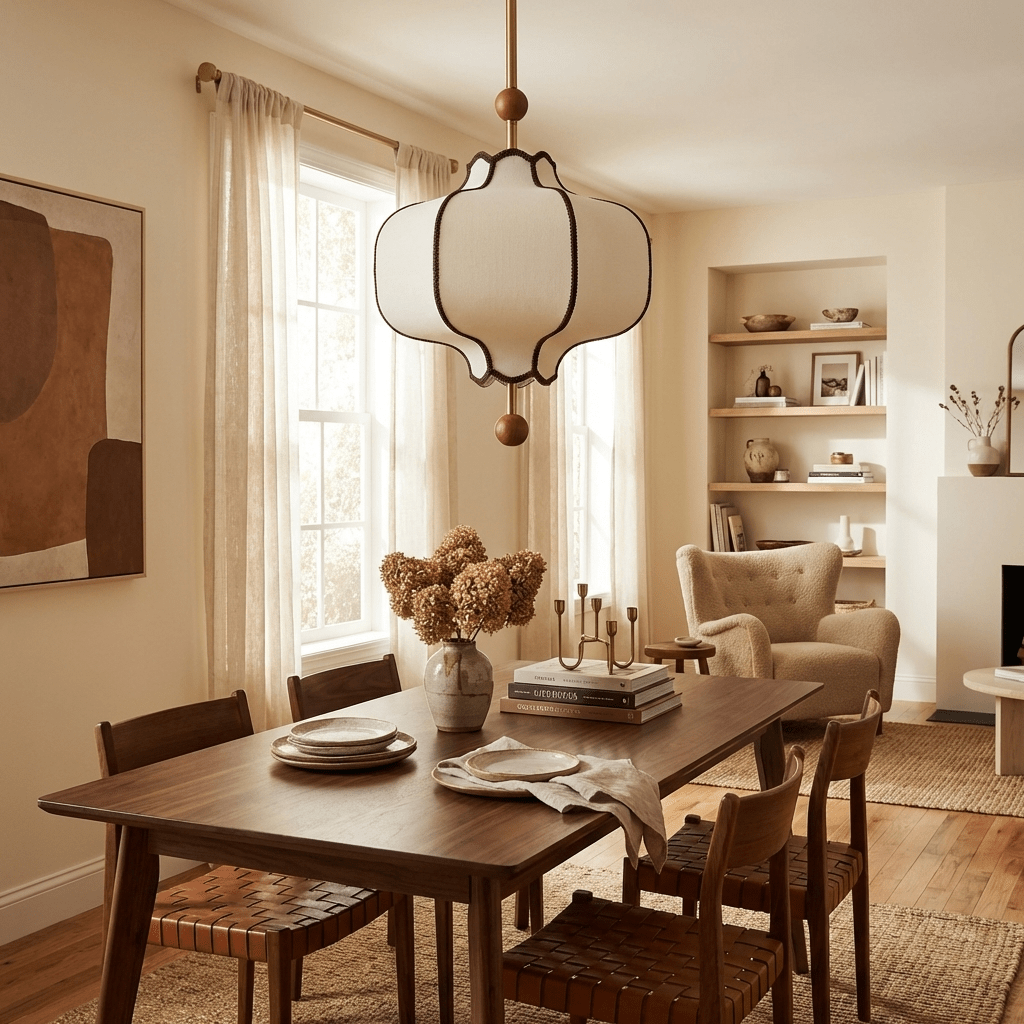 Fabric Lantern Pendant Light-Lighting > Pendant Lights-casanuva-casanuva
