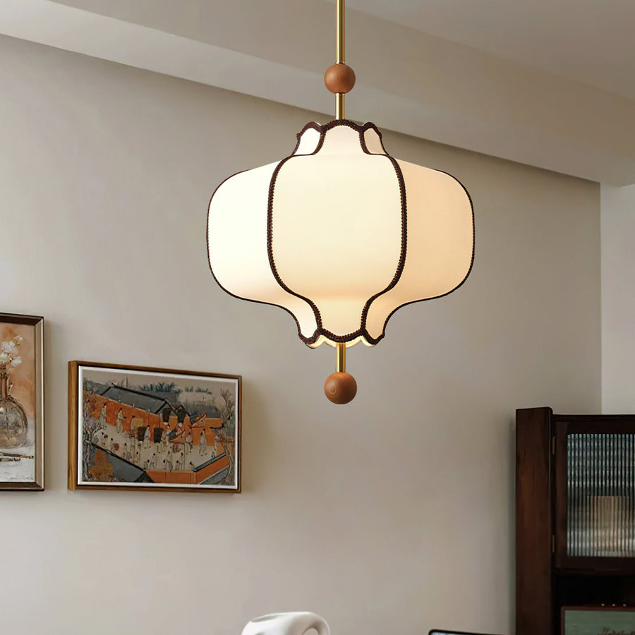 Fabric Lantern Pendant Light-Lighting > Pendant Lights-casanuva-casanuva