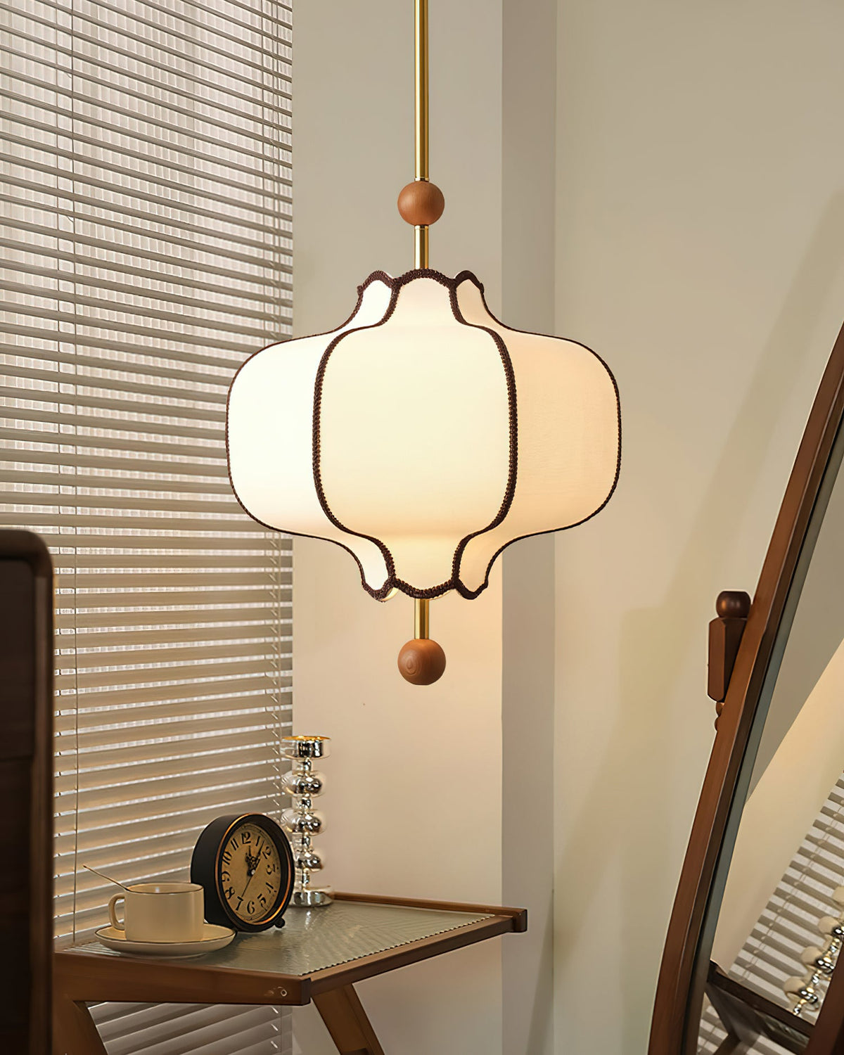 Fabric Lantern Pendant Light-Lighting > Pendant Lights-casanuva-casanuva
