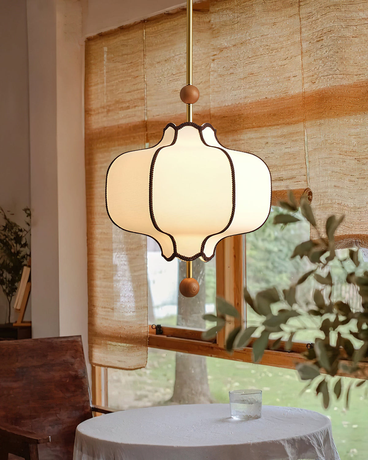 Fabric Lantern Pendant Light-Lighting > Pendant Lights-casanuva-casanuva