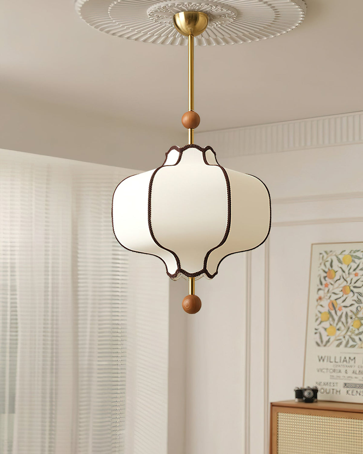 Fabric Lantern Pendant Light-Lighting > Pendant Lights-casanuva-casanuva