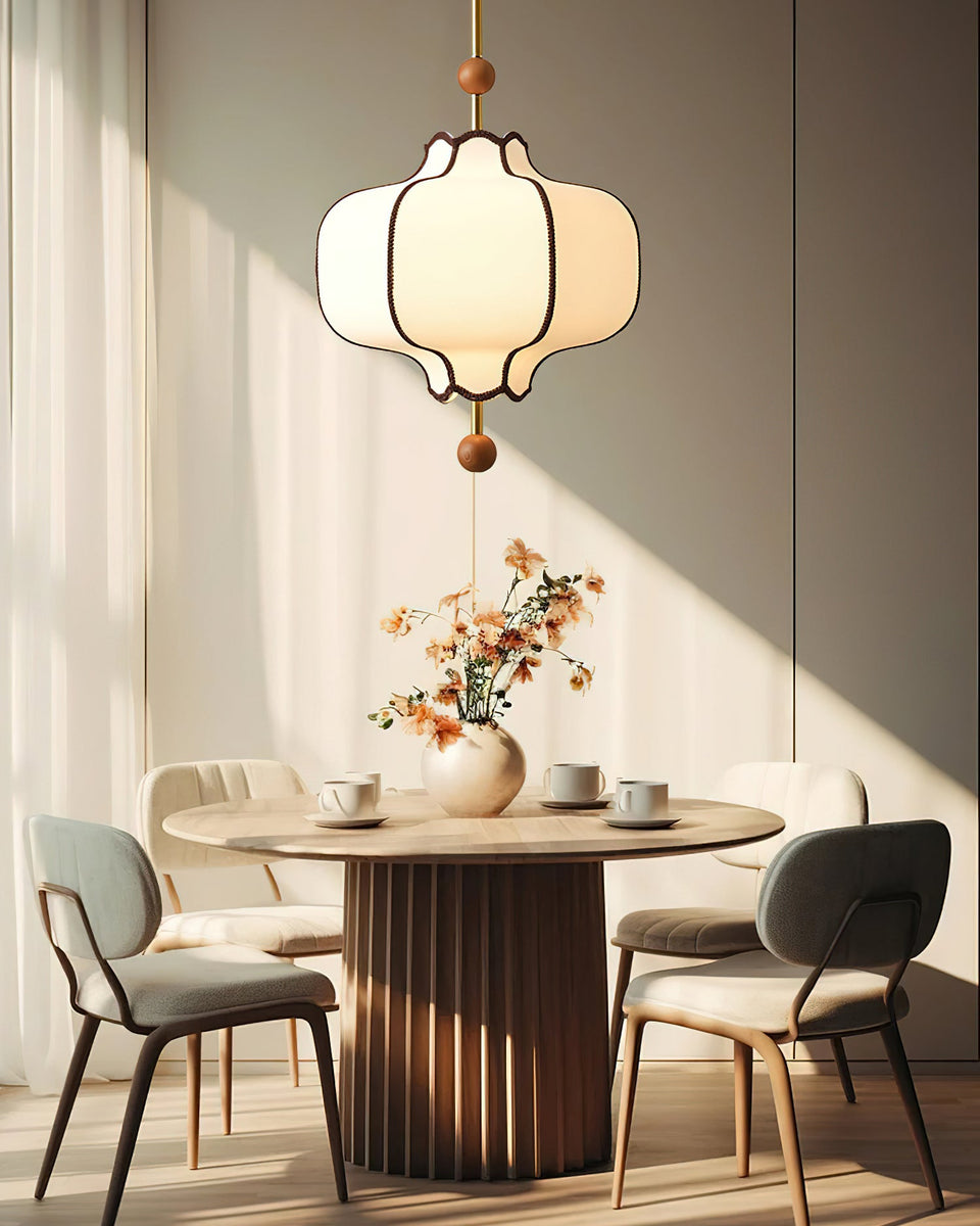 Fabric Lantern Pendant Light-Lighting > Pendant Lights-casanuva-casanuva