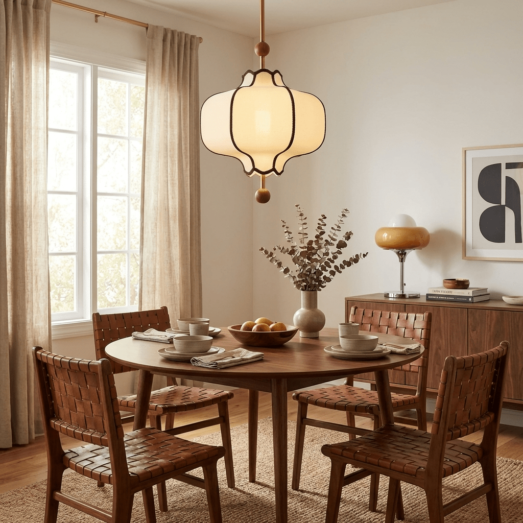 Fabric Lantern Pendant Light-Lighting > Pendant Lights-casanuva-casanuva