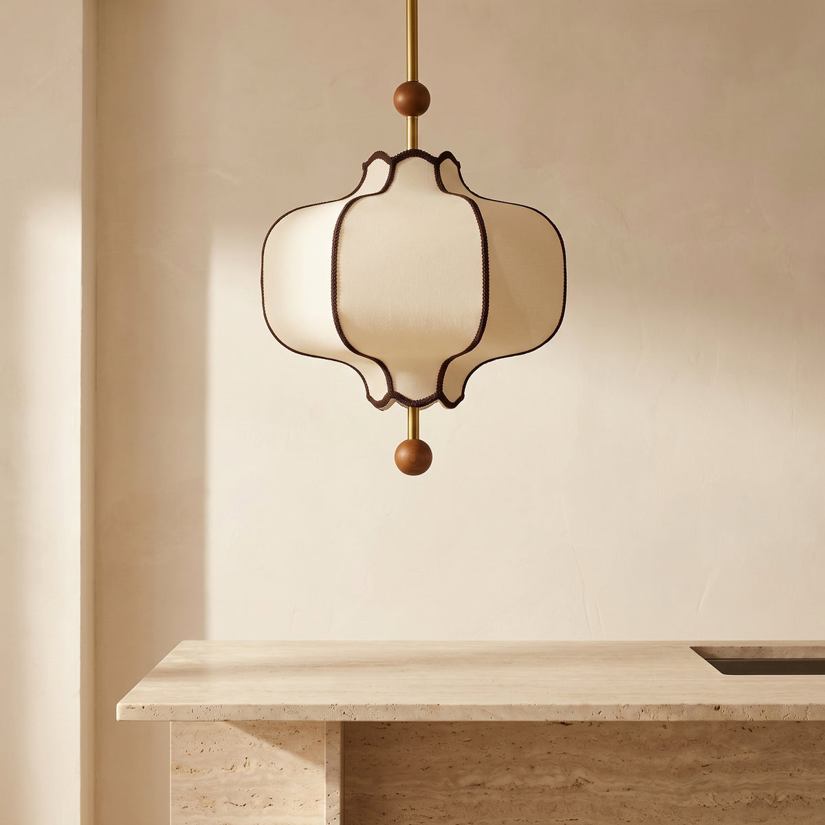 Fabric Lantern Pendant Light-Lighting > Pendant Lights-casanuva-casanuva