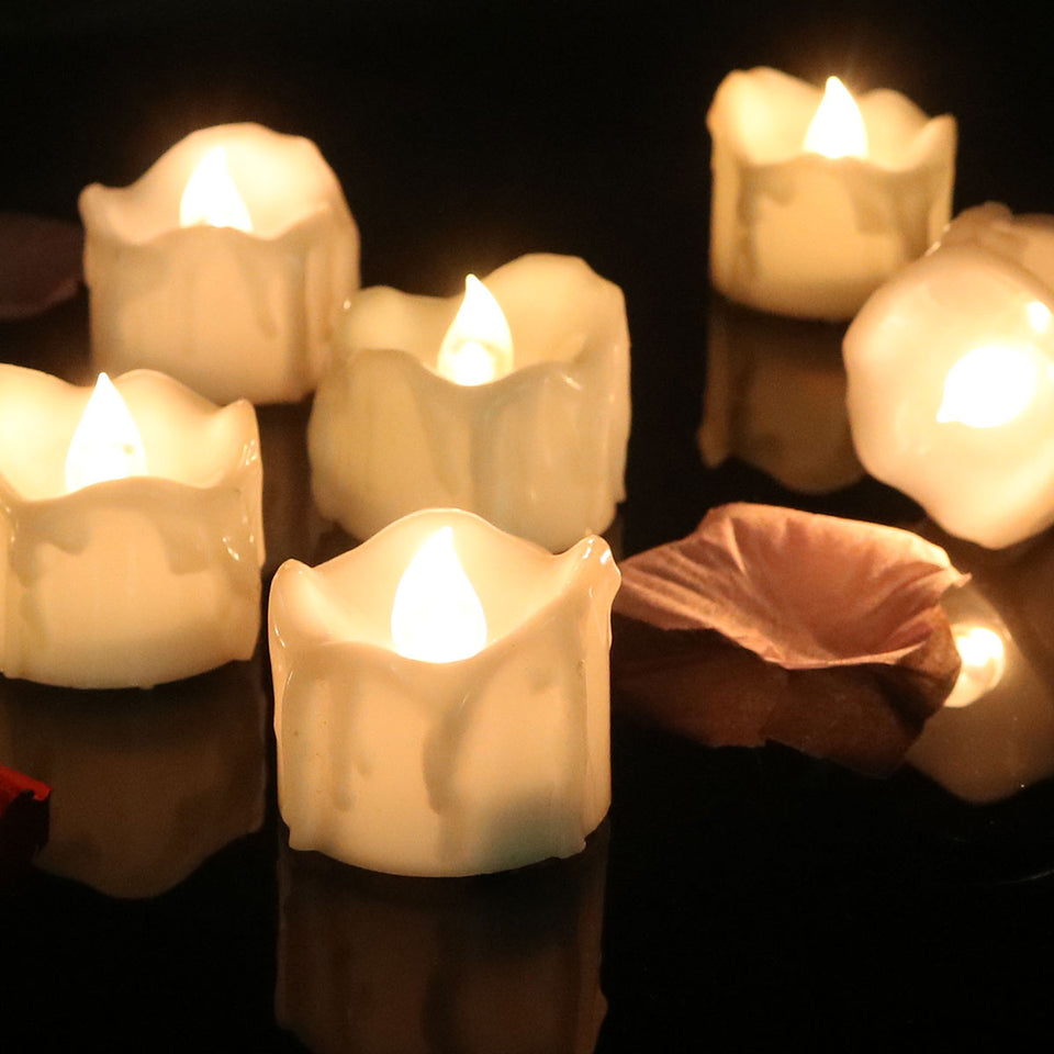 Flameless LED Candles Set of 3 Realistic Flickering Battery Operated-Home Decor > Decorative Accessories-casanuva-Warm White-12 candles-casanuva