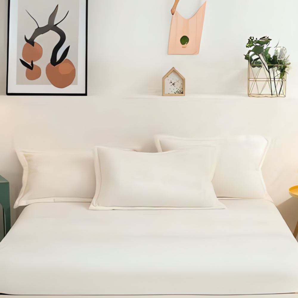 Fleece Pillow Covers for Comfort and Warmth-Bedding & Bath > Pillowcases-casanuva-Ivory White-19"x29"x0.79"-casanuva