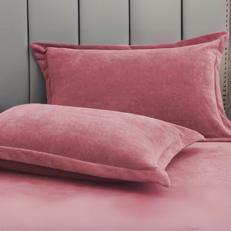 Fleece Pillow Covers for Comfort and Warmth-Bedding & Bath > Pillowcases-casanuva-Rose Red-19"x29"x0.79"-casanuva