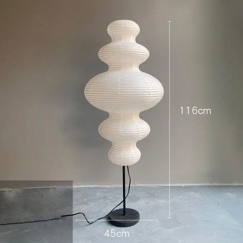 Floor Lamp Japanese Wabi-sabi Design Vintage Xuan Paper Art-Lighting > Floor Lamps-casanuva-casanuva