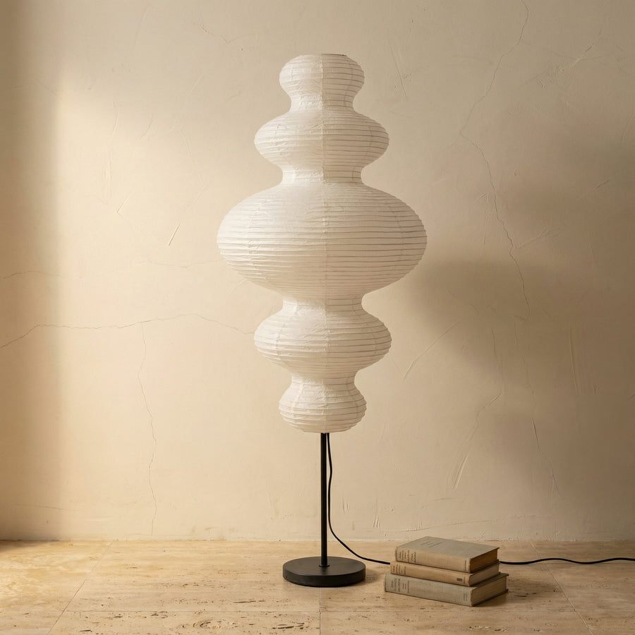 Floor Lamp Japanese Wabi-sabi Design Vintage Xuan Paper Art-Lighting > Floor Lamps-casanuva-casanuva