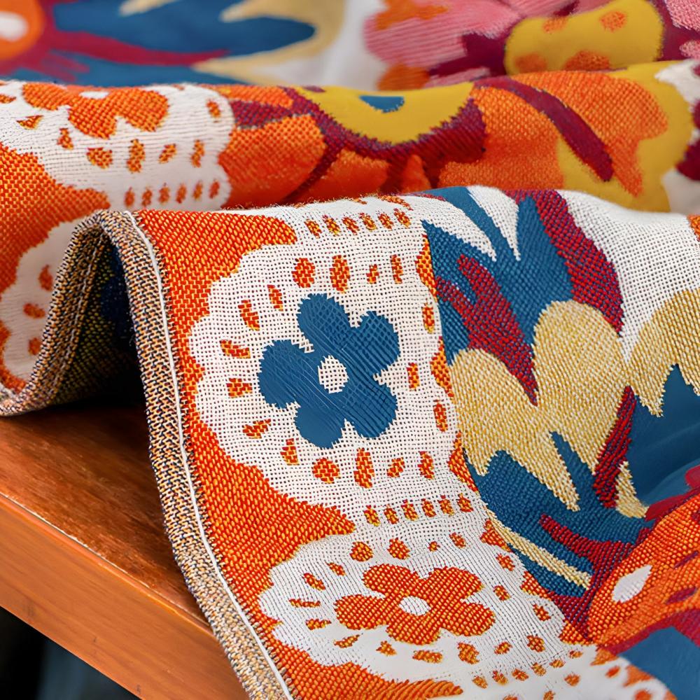 Floral Bath Towel Soft Cotton Absorbent Design-Bedding & Bath > Bath Towels-casanuva-casanuva