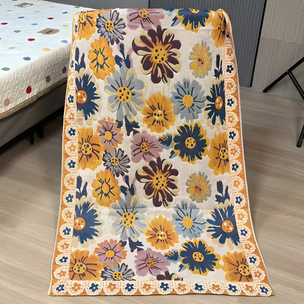 Floral Bath Towel Soft Cotton Absorbent Design-Bedding & Bath > Bath Towels-casanuva-casanuva