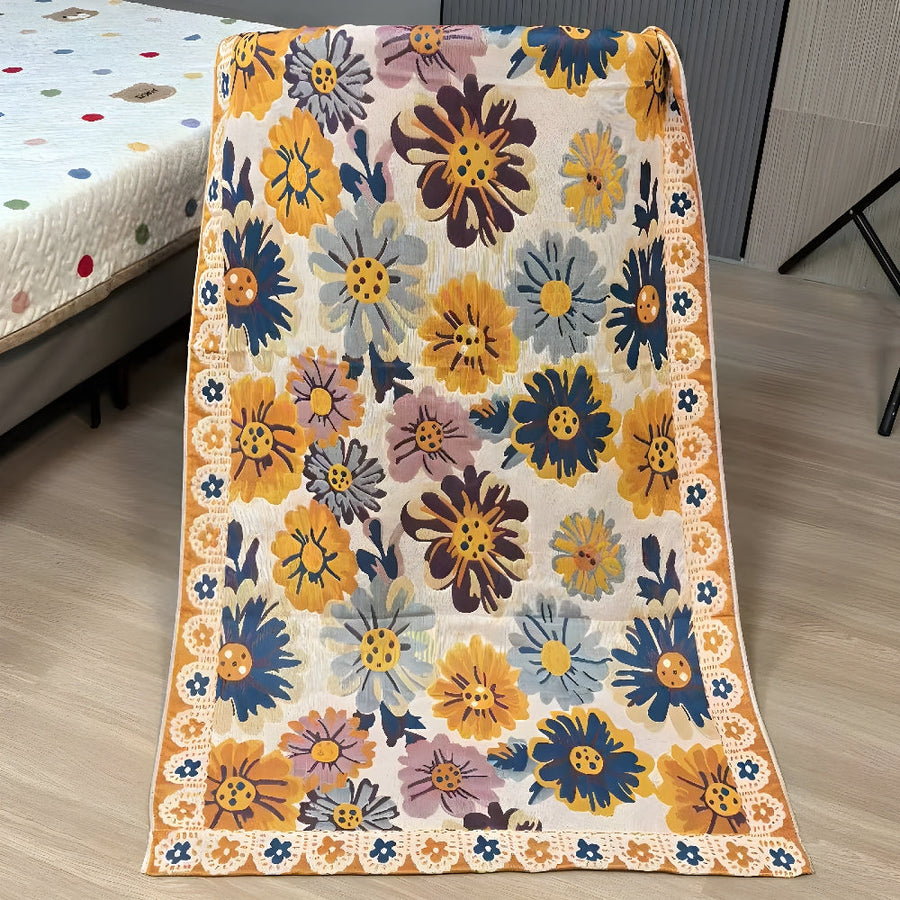 Floral Bath Towel Soft Cotton Absorbent Design-Bedding & Bath > Bath Towels-casanuva-casanuva