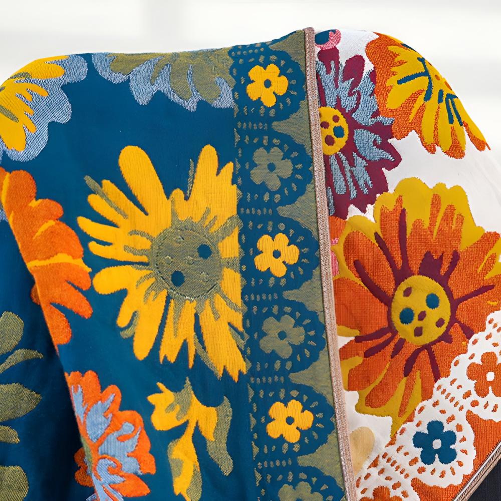 Floral Bath Towel Soft Cotton Absorbent Design-Bedding & Bath > Bath Towels-casanuva-casanuva