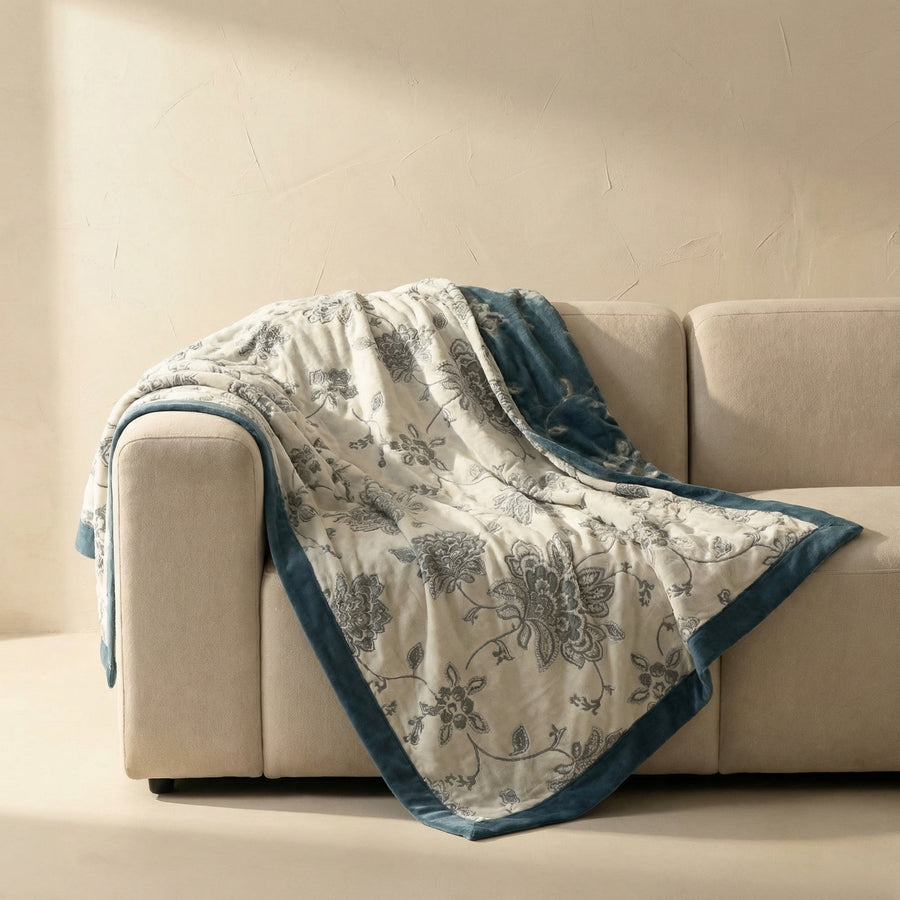 Floral Comfort Blanket Plush Soft Throw-Bedding & Bath > Blankets-casanuva-casanuva