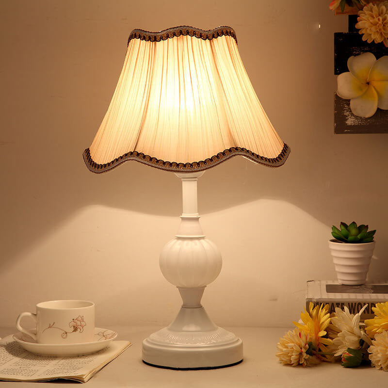 Floral Glass Table Lamp 1-Light Nordic Vintage Design-Lighting > Table Lamps-casanuva-100V-120V - Push Butto...-13-casanuva