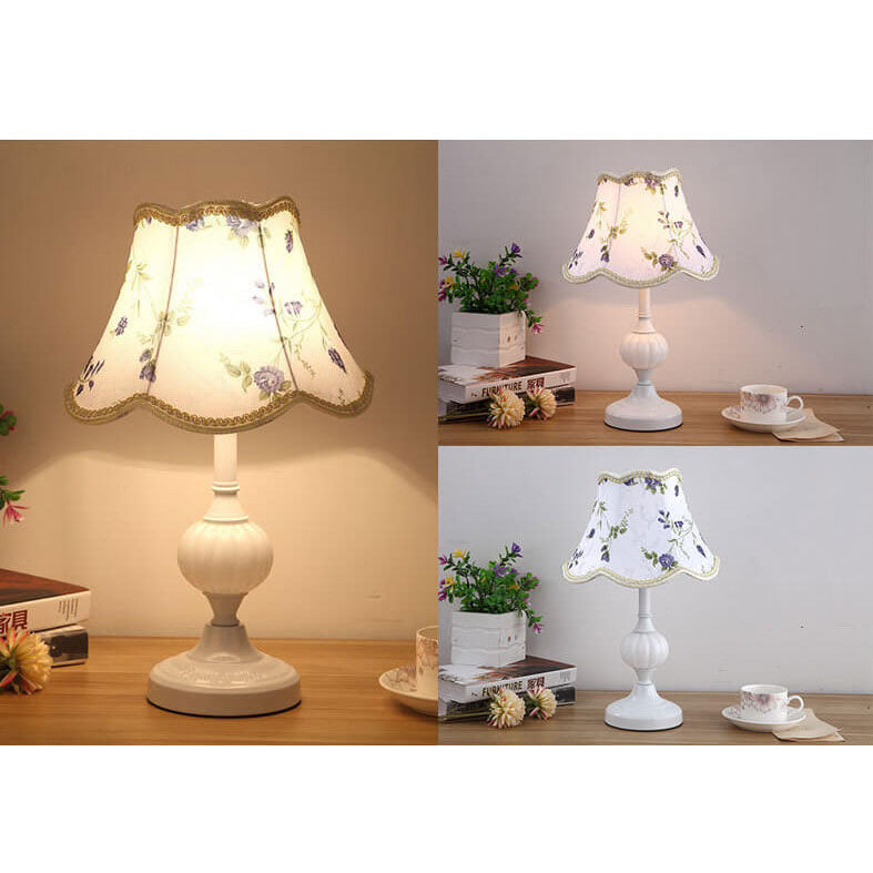 Floral Glass Table Lamp 1-Light Nordic Vintage Design-Lighting > Table Lamps-casanuva-casanuva